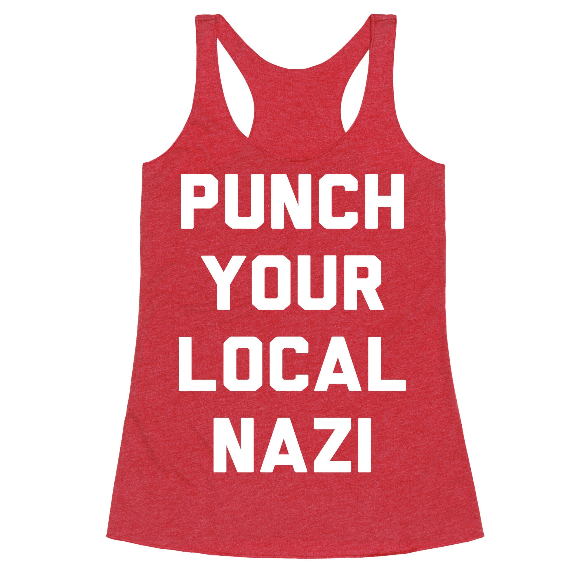 Punch Your Local Nazi Racerback Tank
